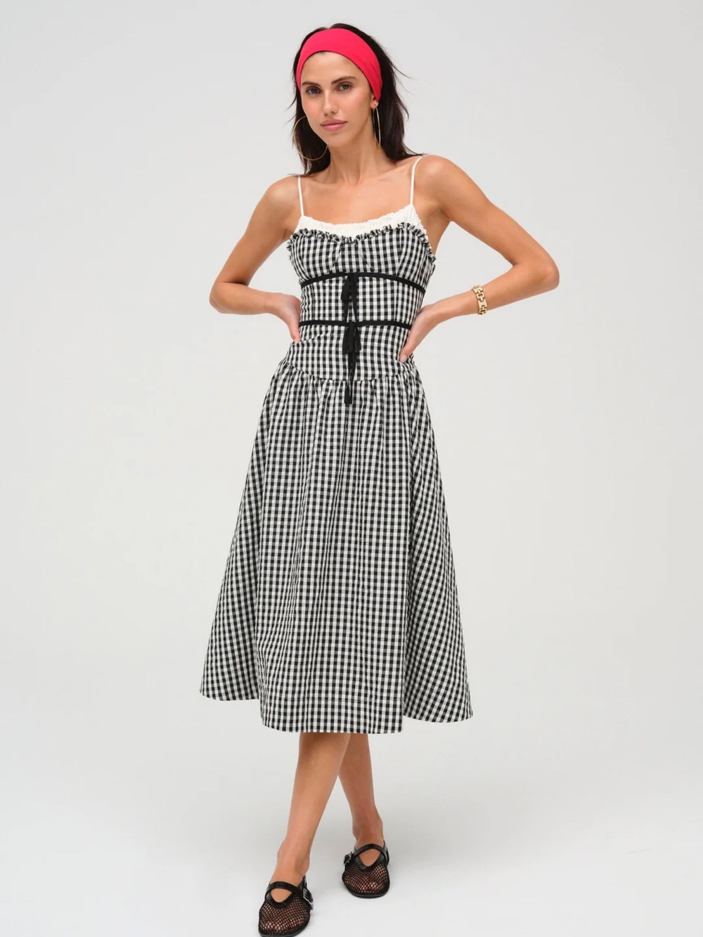 For Love and Lemons Georgina gingham midi dress